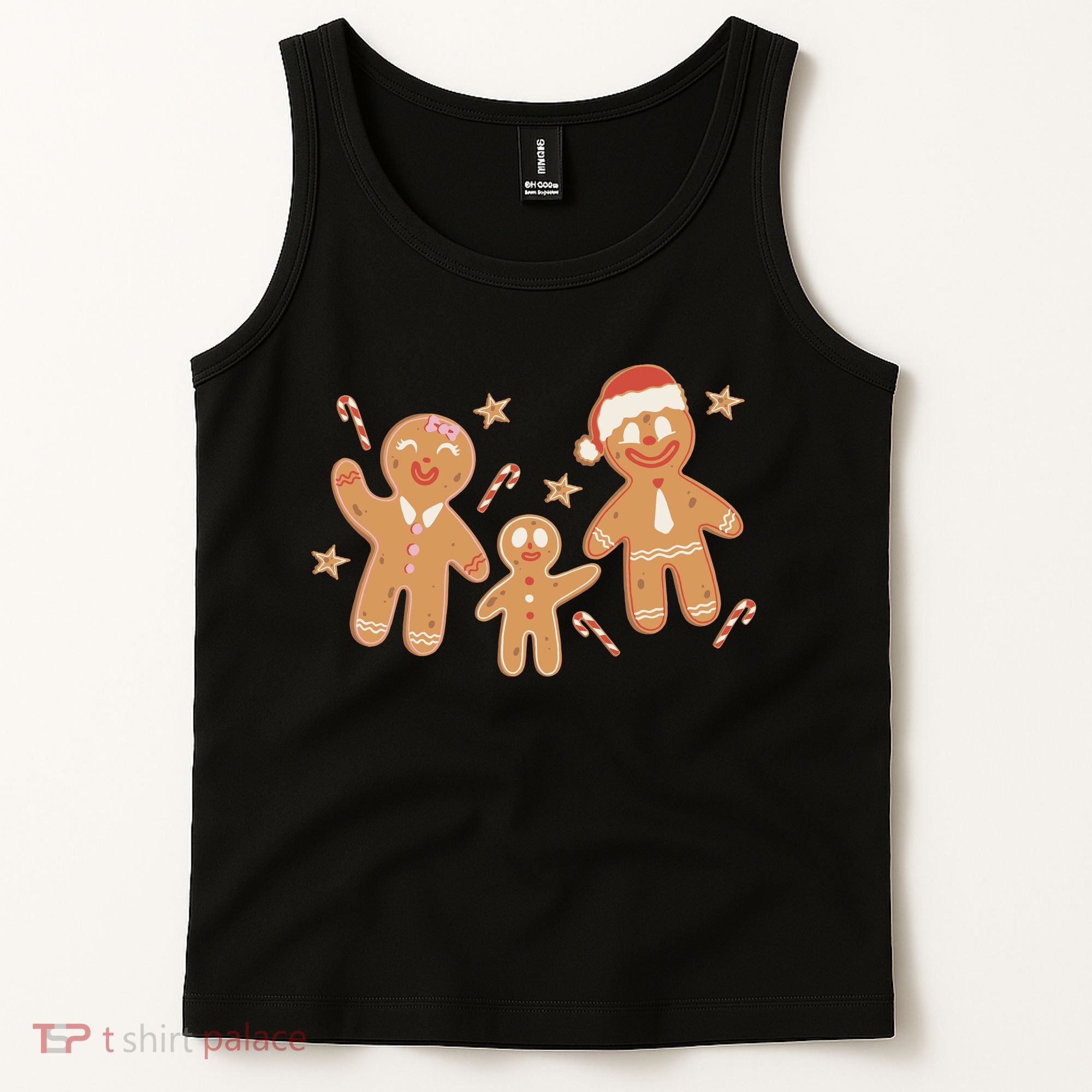 Christmas Gingerbread Cookie Family Cute Tank Top