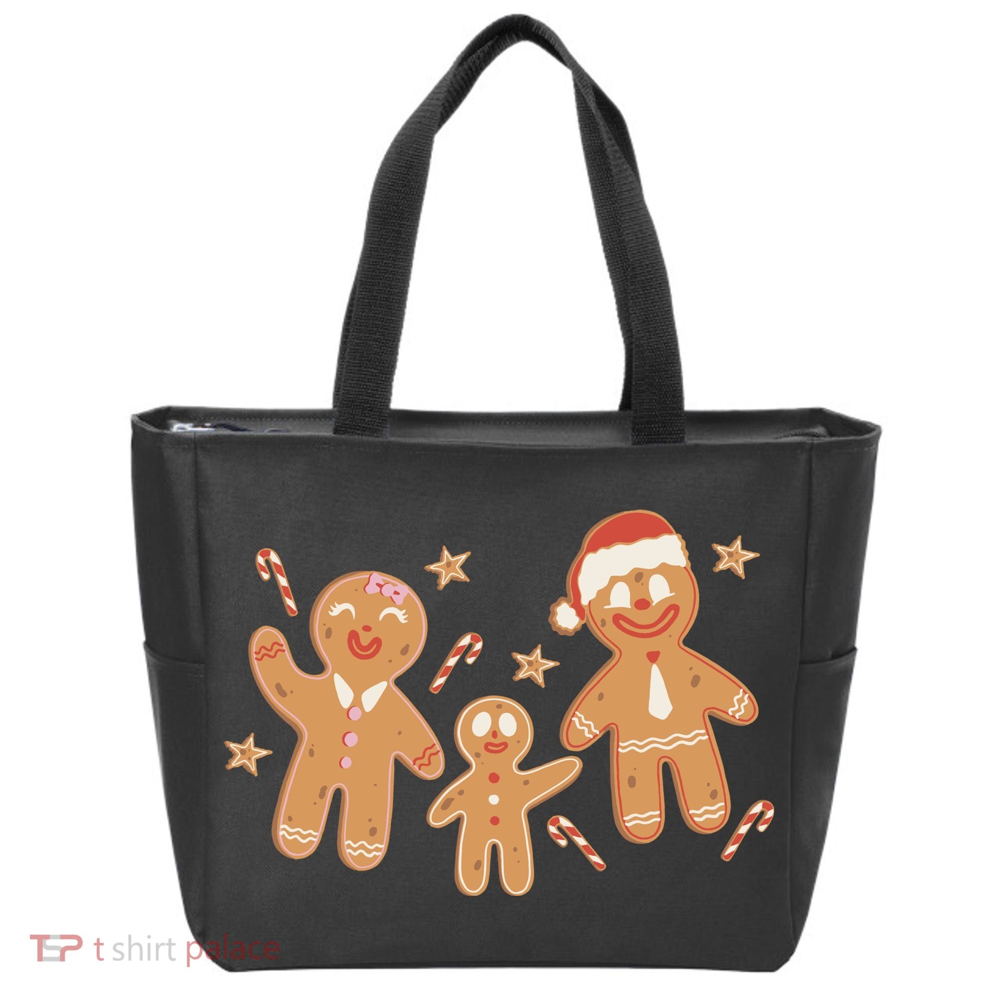 Christmas Gingerbread Cookie Family Cute Tote Bag