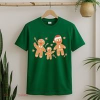 Christmas Gingerbread Cookie Family Cute T-Shirt thumb 2