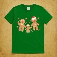 Christmas Gingerbread Cookie Family Cute T-Shirt thumb 5