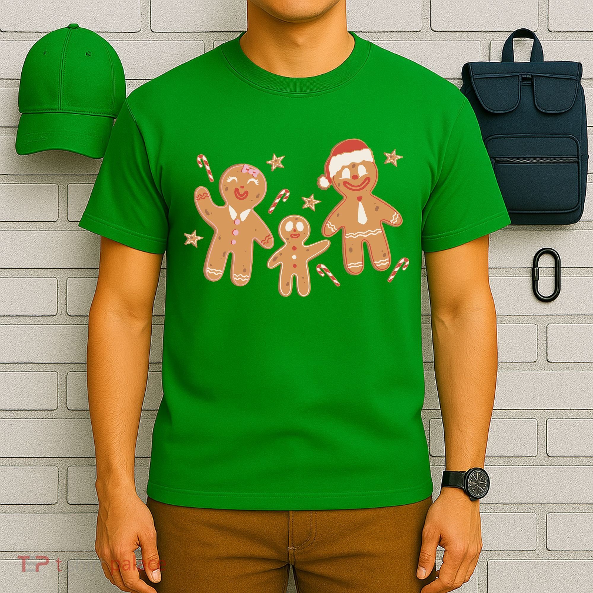 Christmas Gingerbread Cookie Family Cute T-Shirt