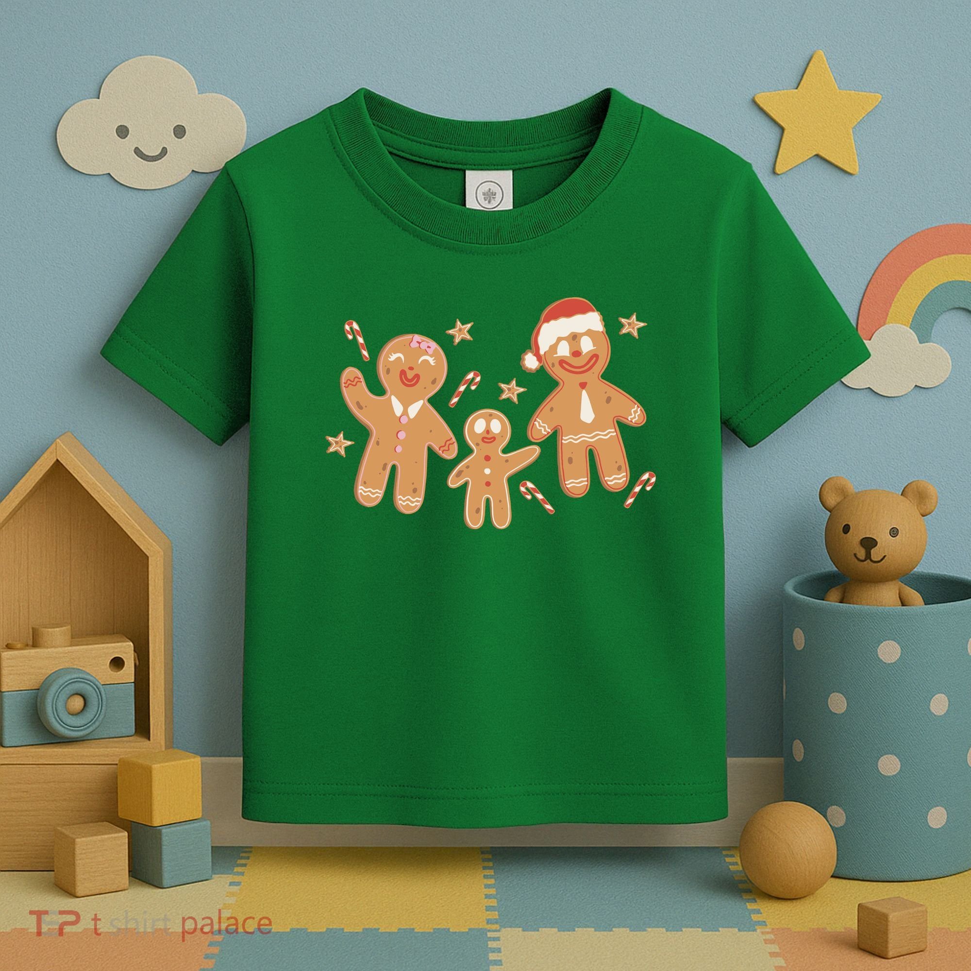 Christmas Gingerbread Cookie Family Cute Toddler T-Shirt