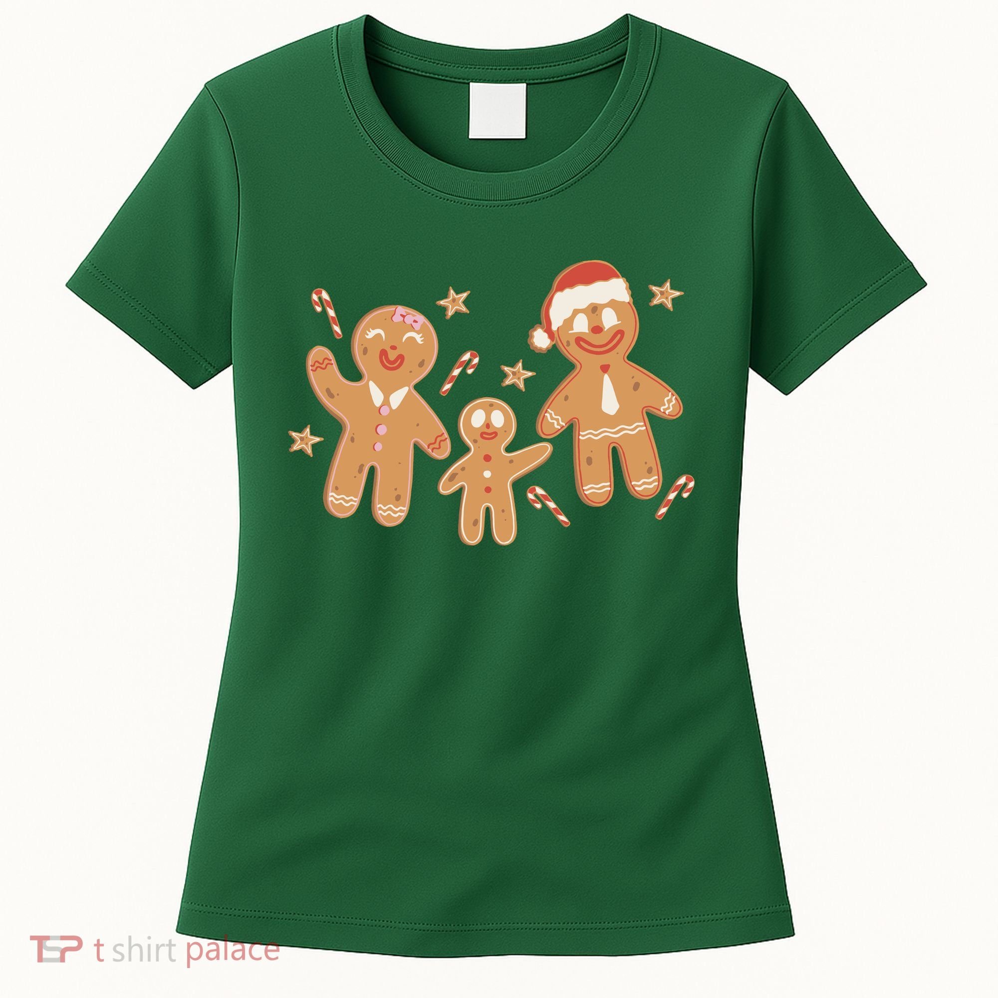 Christmas Gingerbread Cookie Family Cute Women's T-Shirt