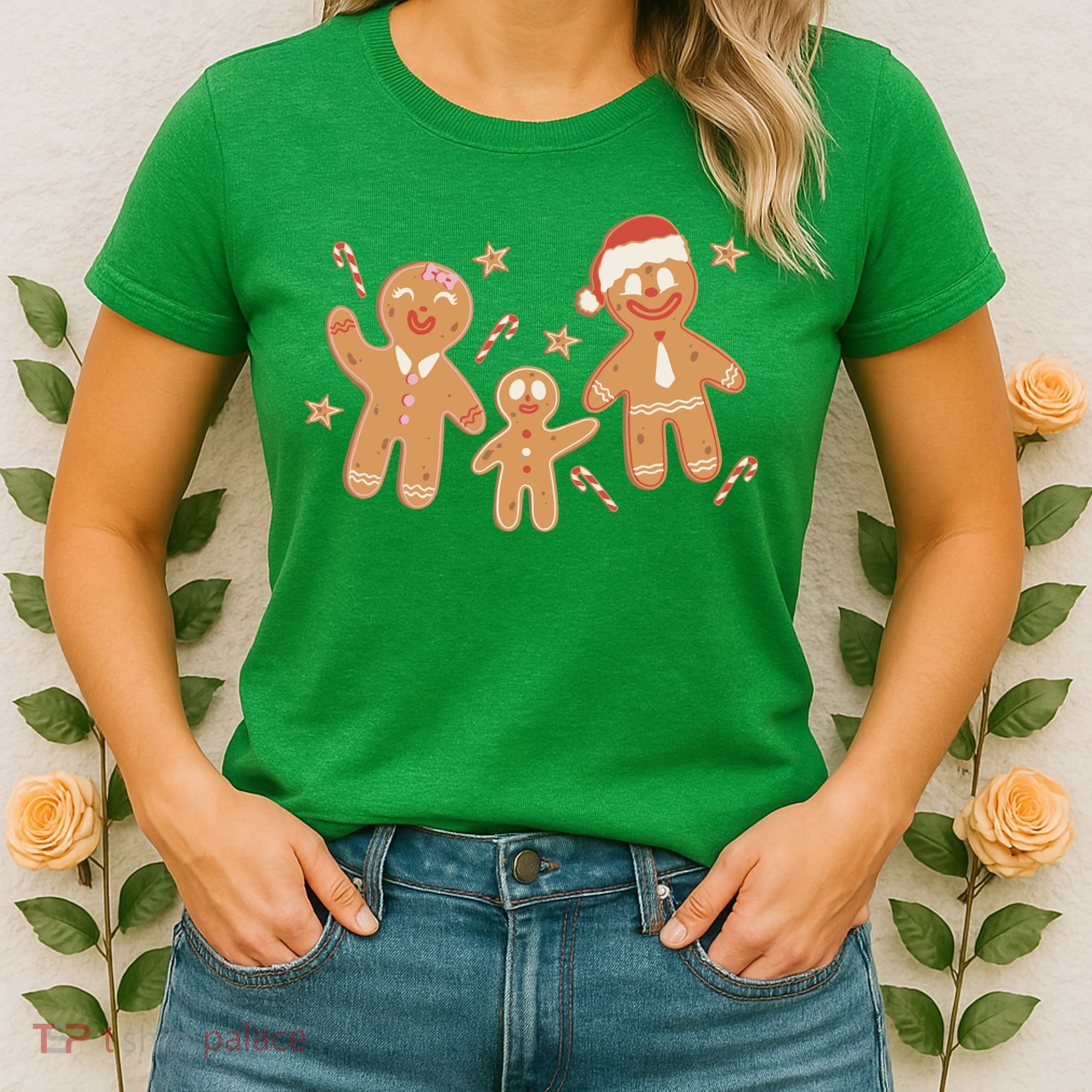 Christmas Gingerbread Cookie Family Cute Women's T-Shirt
