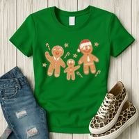 Christmas Gingerbread Cookie Family Cute Women's T-Shirt thumb 3
