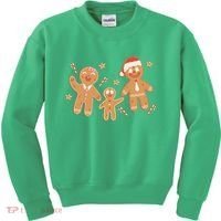Christmas Gingerbread Cookie Family Cute Kids Sweatshirt thumb 0