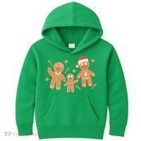 Christmas Gingerbread Cookie Family Cute Kids Hoodie thumb 0