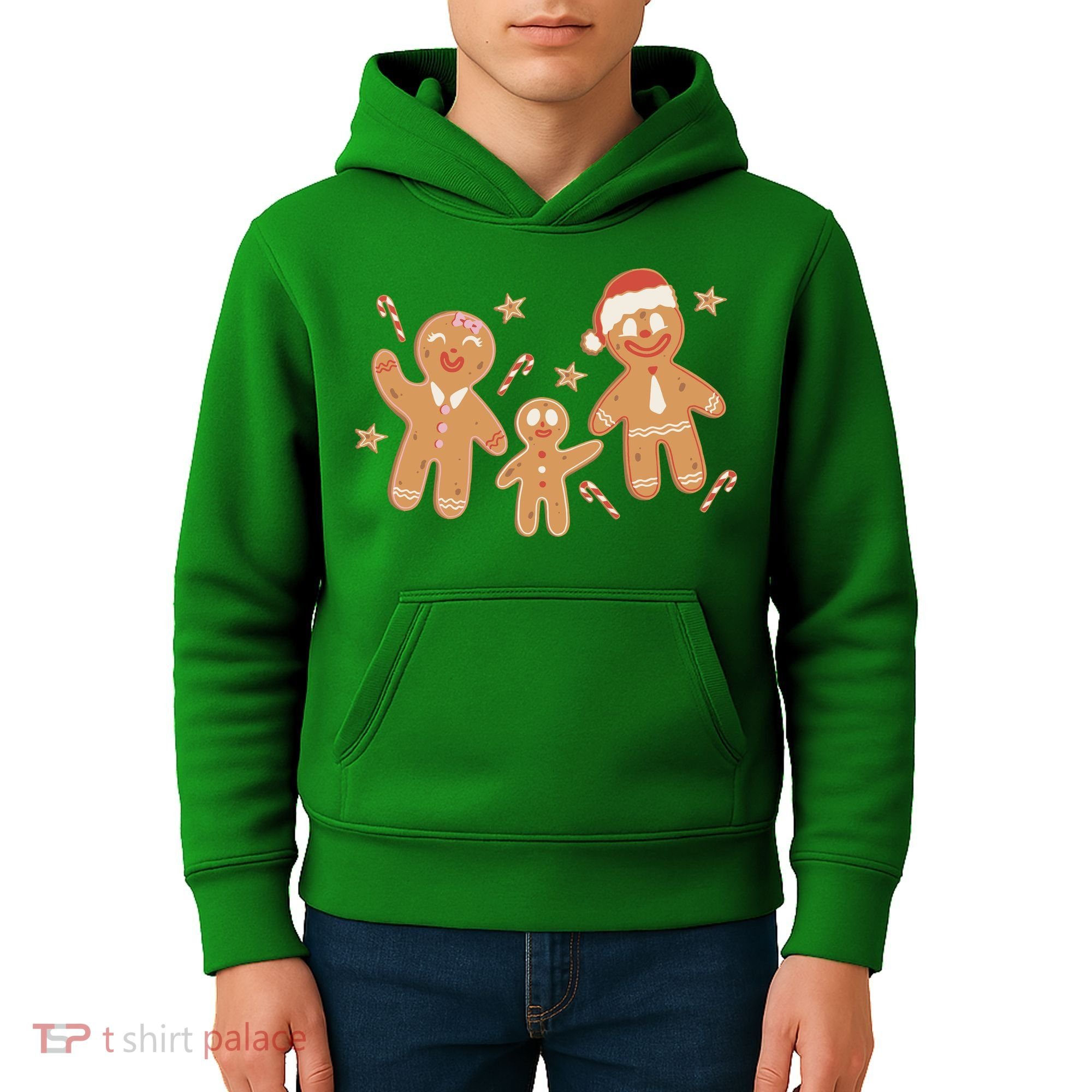 Christmas Gingerbread Cookie Family Cute Kids Hoodie