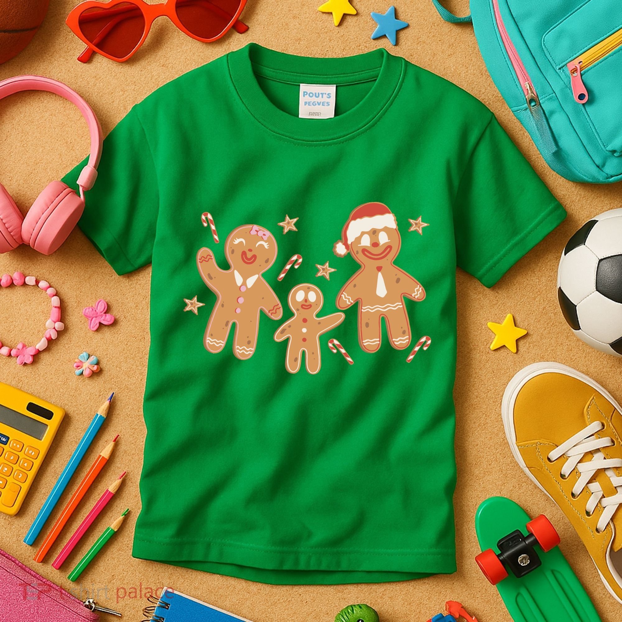 Christmas Gingerbread Cookie Family Cute Kids T-Shirt
