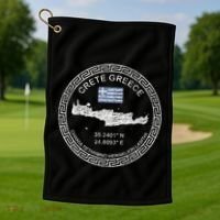Crete Greece Chania Heraklion Rethymno Lasithi Crete Golf Towel thumb 1