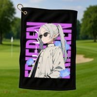Cool Graphic Chill Day With Frieren Golf Towel thumb 1