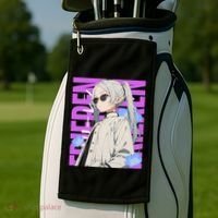 Cool Graphic Chill Day With Frieren Golf Towel thumb 2