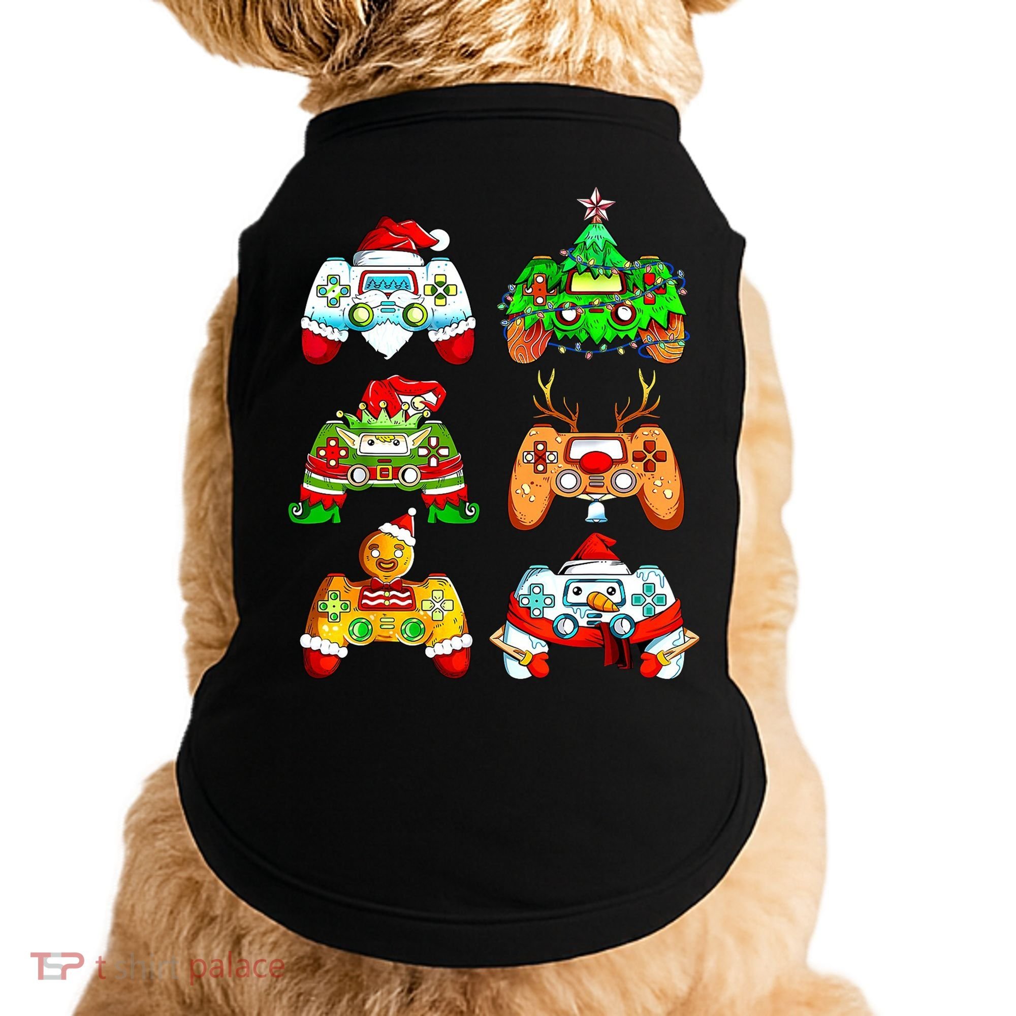Christmas Gamer Controller Holiday Gift Doggie Tank