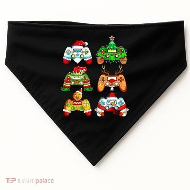Christmas Gamer Controller Holiday Gift USA-Made Doggie Bandana