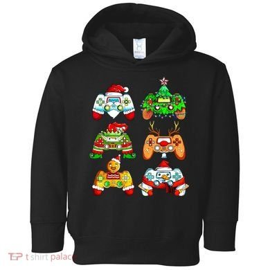 Christmas Gamer Controller Holiday Gift Toddler Hoodie