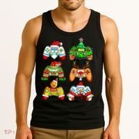 Christmas Gamer Controller Holiday Gift Tank Top thumb 3