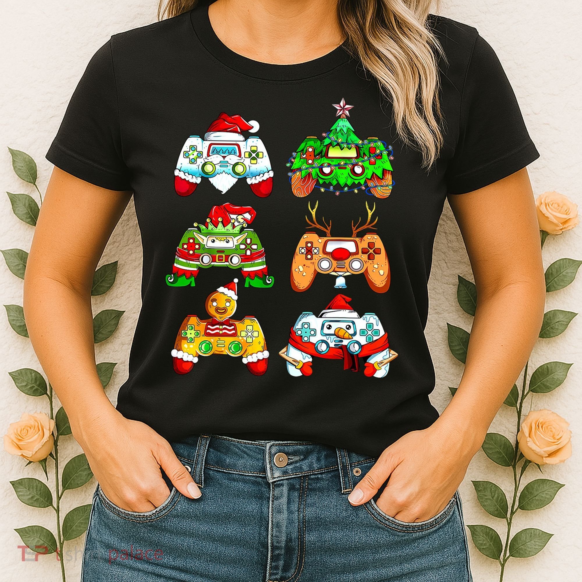 Christmas Gamer Controller Holiday Gift Women's T-Shirt