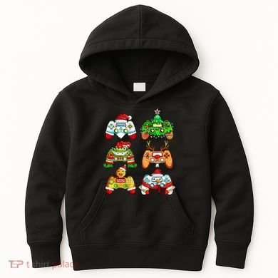 Christmas Gamer Controller Holiday Gift Kids Hoodie