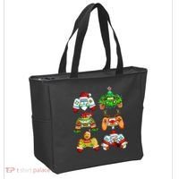 Christmas Gamer Controller Holiday Gift Tote Bag thumb 2