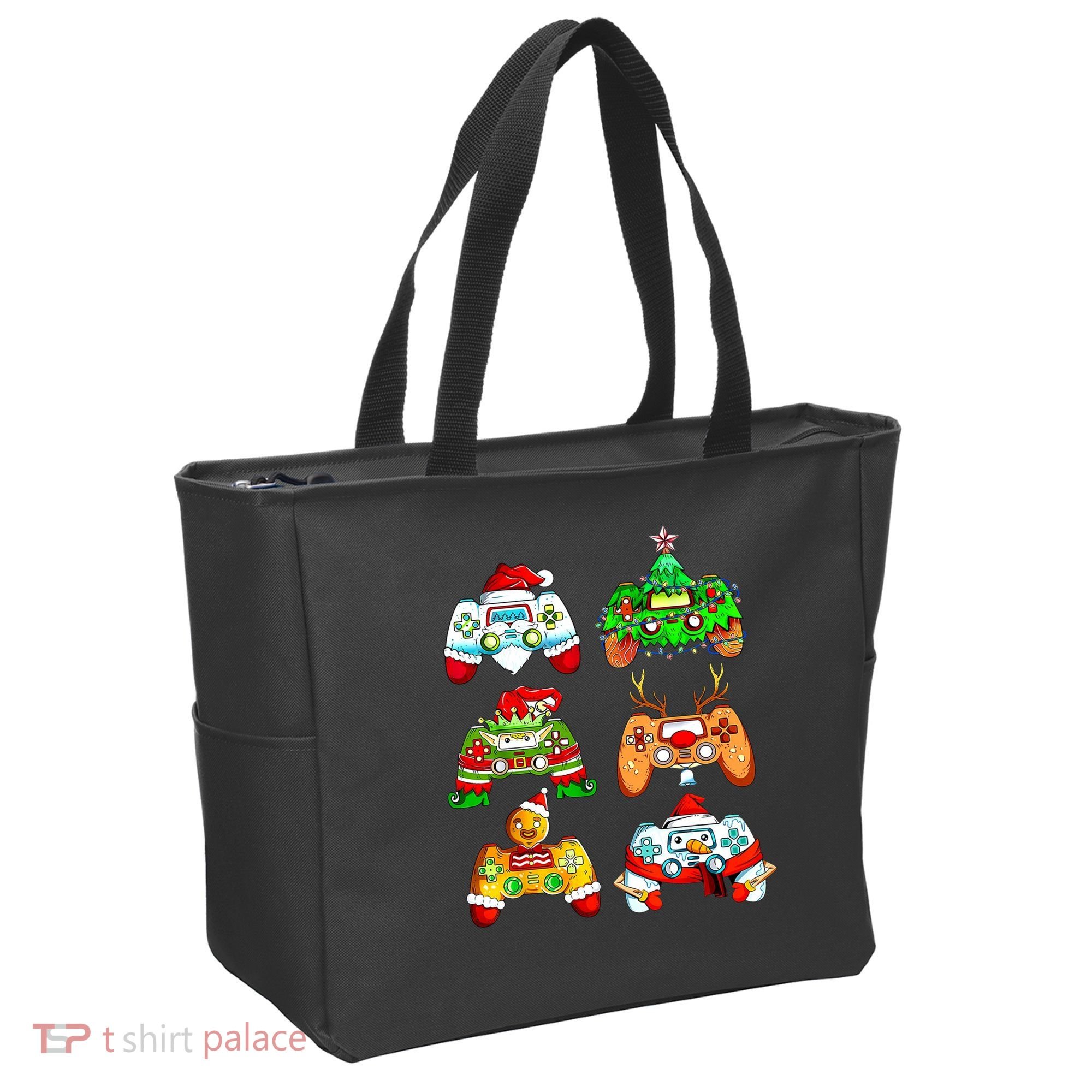 Christmas Gamer Controller Holiday Gift Tote Bag