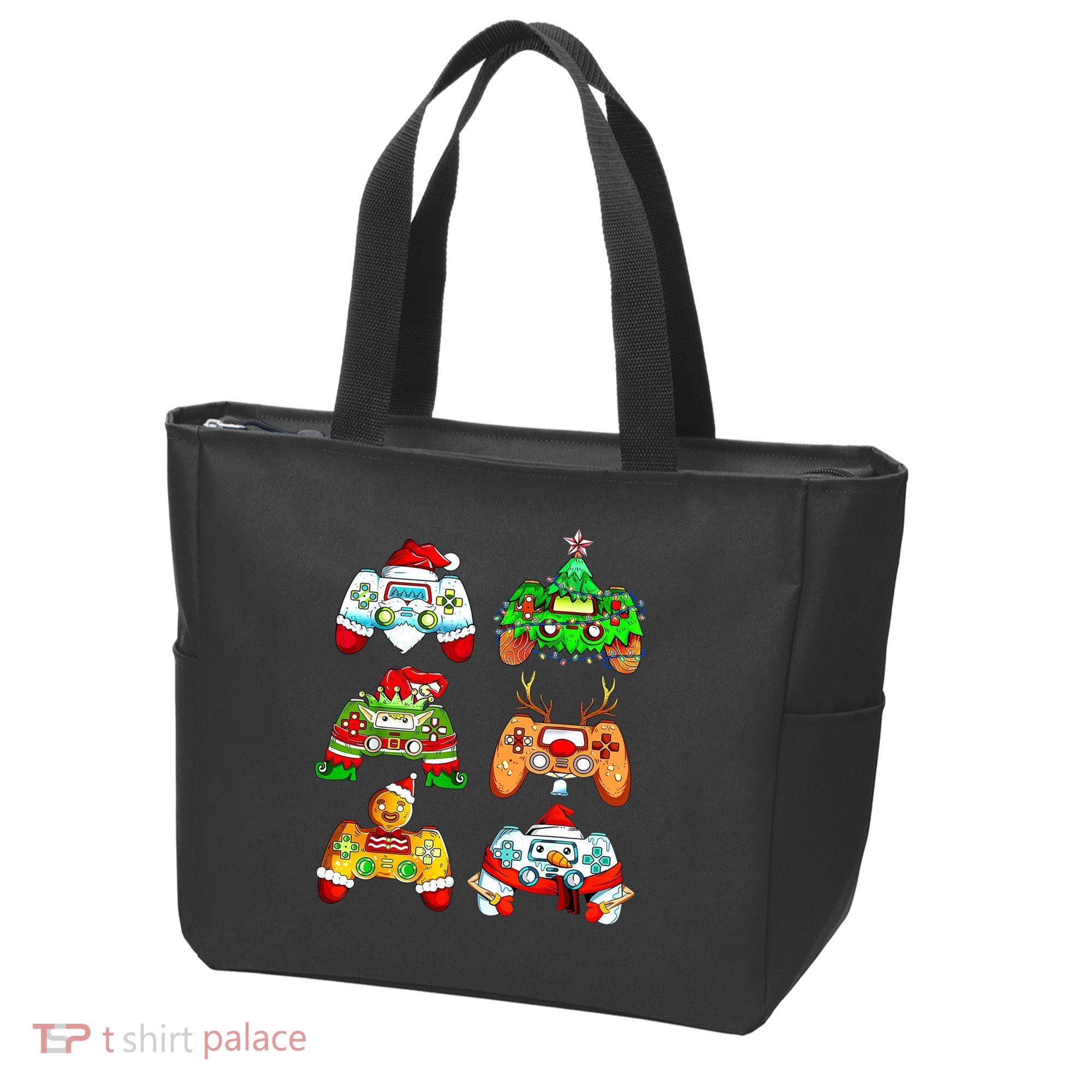 Christmas Gamer Controller Holiday Gift Tote Bag