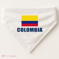 Colombia Gift Columbian Flag Pride Gift USA-Made Doggie Bandana thumb 0