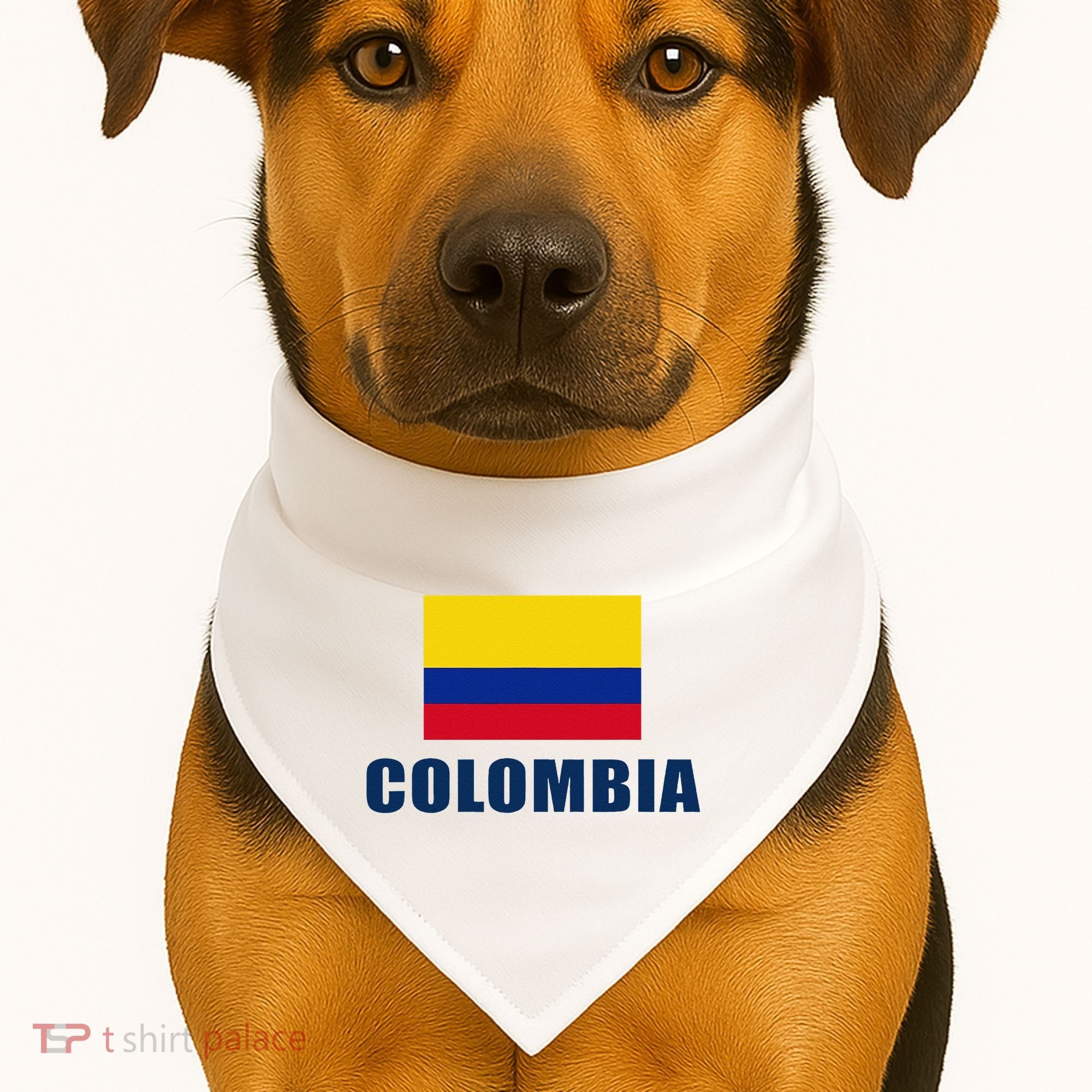 Colombia Gift Columbian Flag Pride Gift USA-Made Doggie Bandana