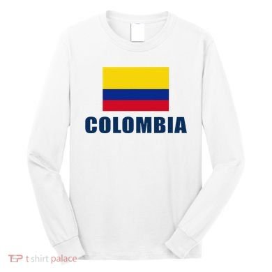 Colombia Gift Columbian Flag Pride Gift Long Sleeve Shirt