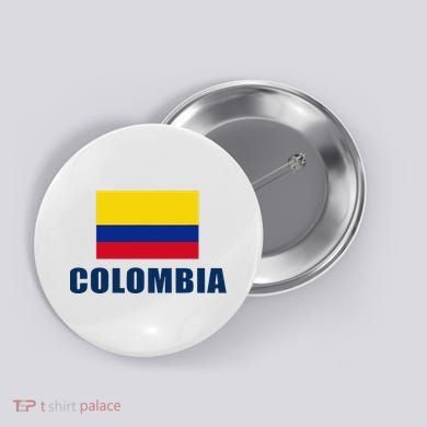 Colombia Gift Columbian Flag Pride Gift Button