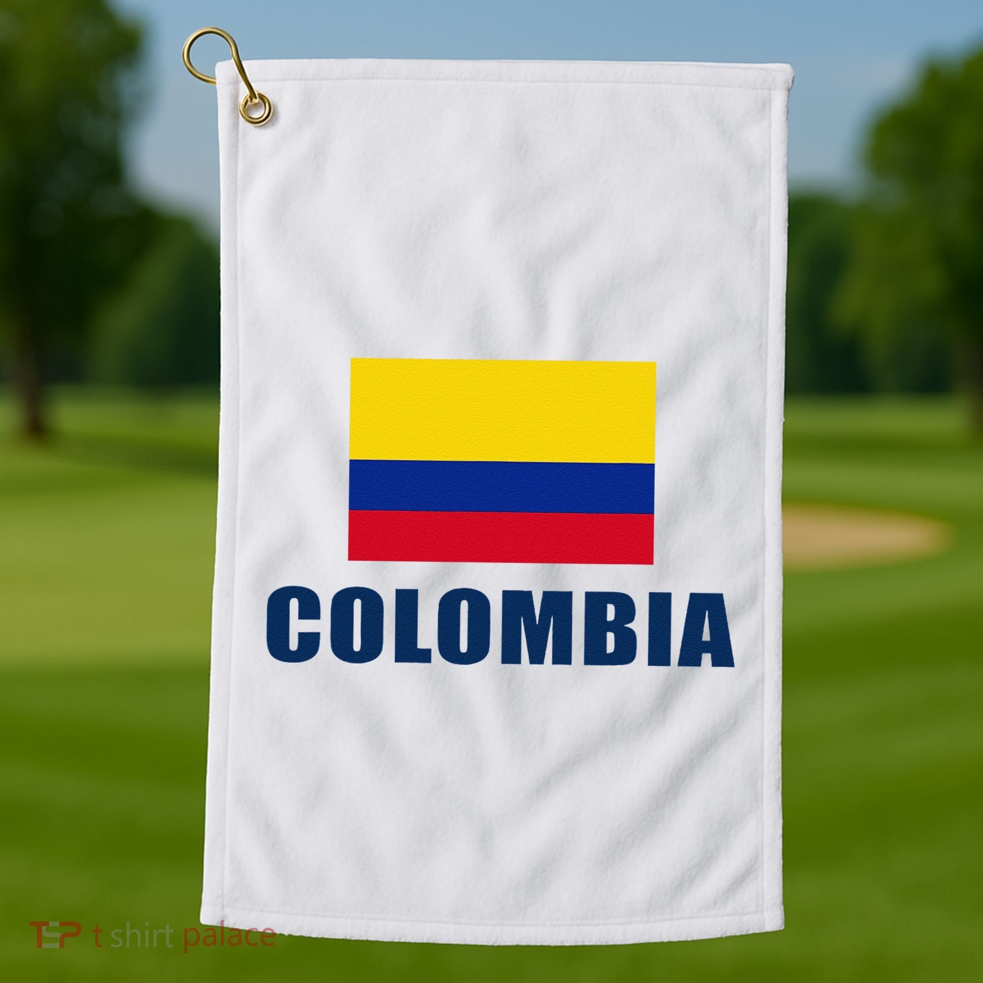 Colombia Gift Columbian Flag Pride Gift Golf Towel