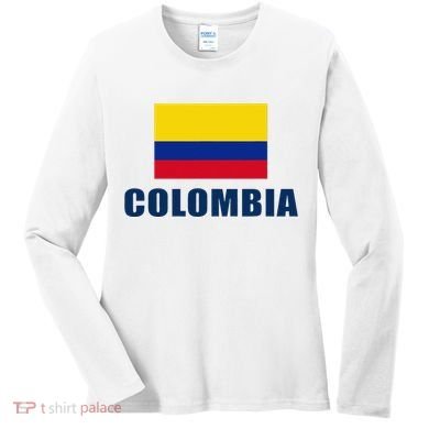 Colombia Gift Columbian Flag Pride Gift Women's Long Sleeve Shirt