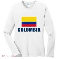 Colombia Gift Columbian Flag Pride Gift Women's Long Sleeve Shirt thumb 0
