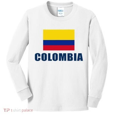 Colombia Gift Columbian Flag Pride Gift Kids Long Sleeve Shirt