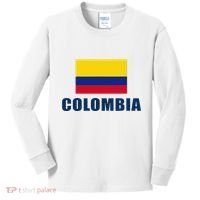 Colombia Gift Columbian Flag Pride Gift Kids Long Sleeve Shirt thumb 0