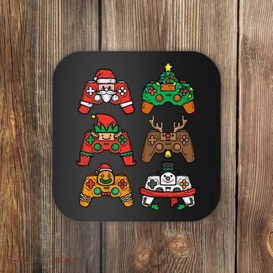 Christmas Gamer Controller Xmas Gaming  Coaster