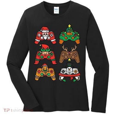 Christmas Gamer Controller Xmas Gaming  Women's Long Sleeve Shirt