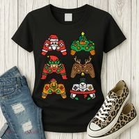 Christmas Gamer Controller Xmas Gaming  Women's T-Shirt thumb 3