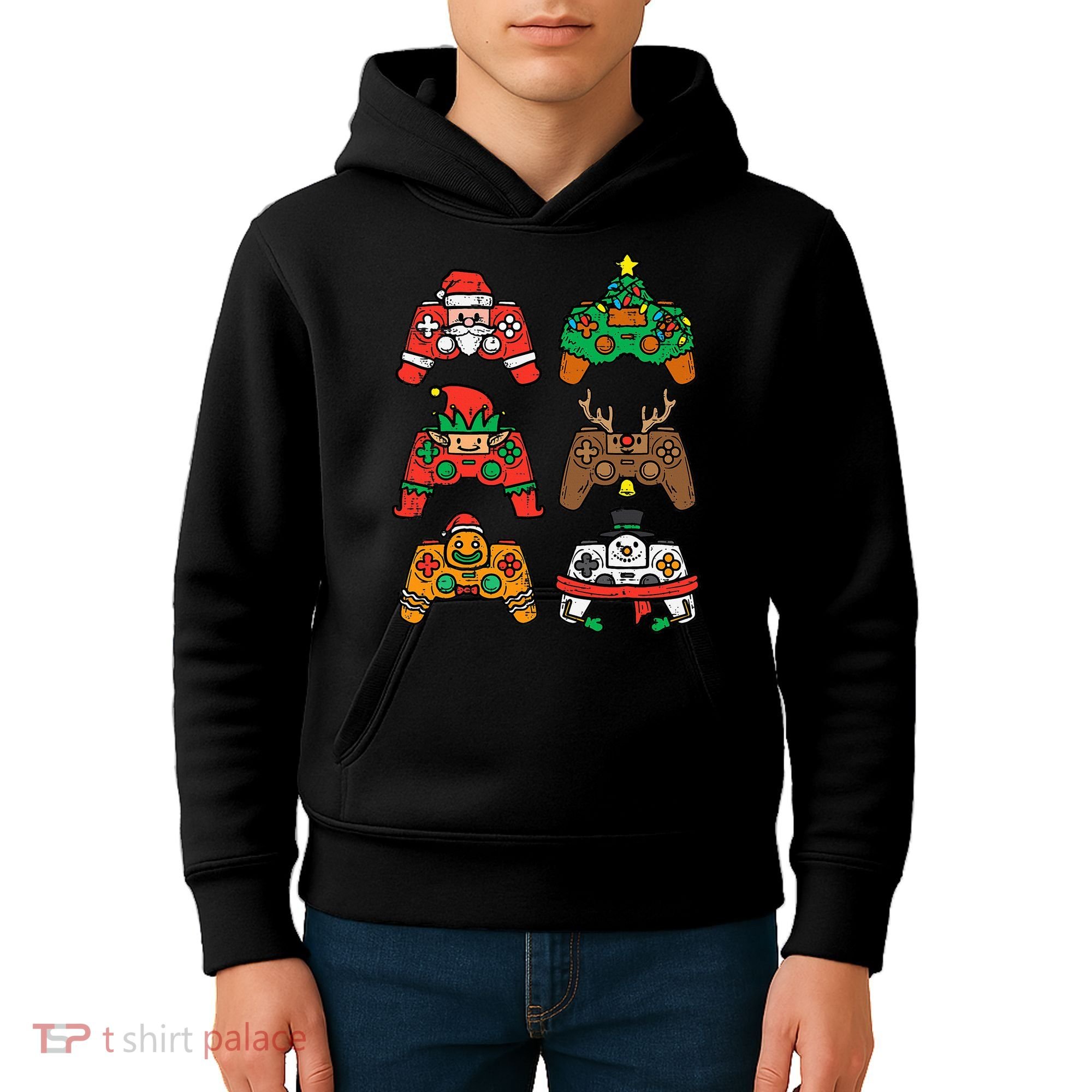 Christmas Gamer Controller Xmas Gaming  Kids Hoodie
