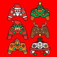 Christmas Gamer Controller Xmas Gaming  Santa Hat thumb 1