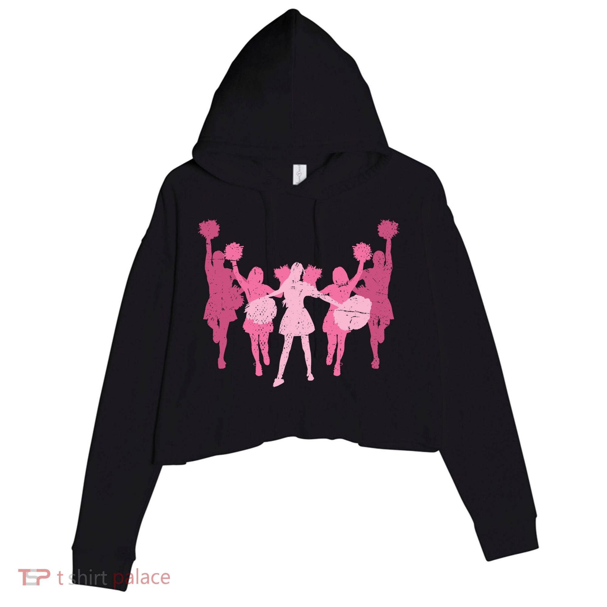 Cheerleader Girls Cheer Team Cheer Practice Cheerleading Cute Gift Crop Fleece Hoodie