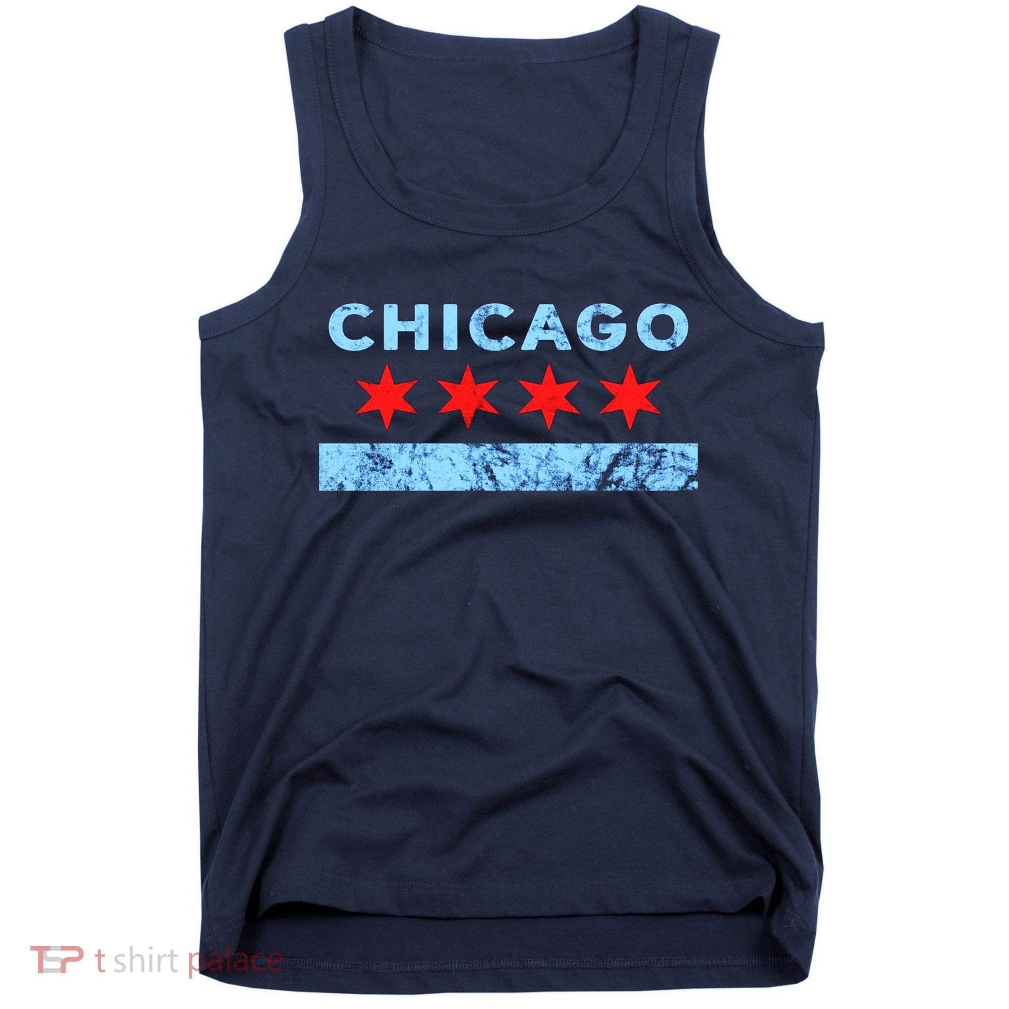 Chicago Gift Chicago Flag Tank Top