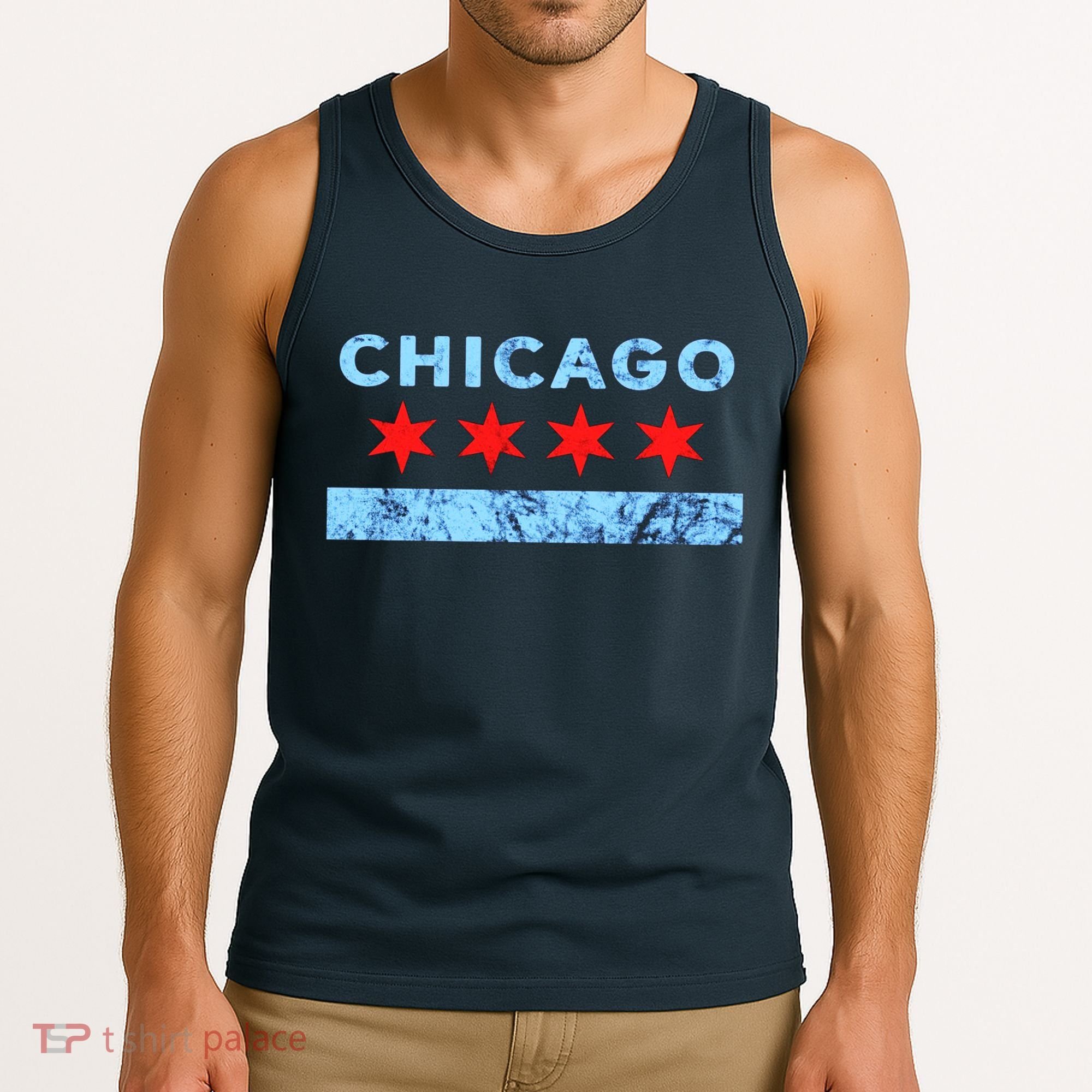 Chicago Gift Chicago Flag Tank Top
