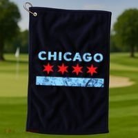 Chicago Gift Chicago Flag Golf Towel thumb 1