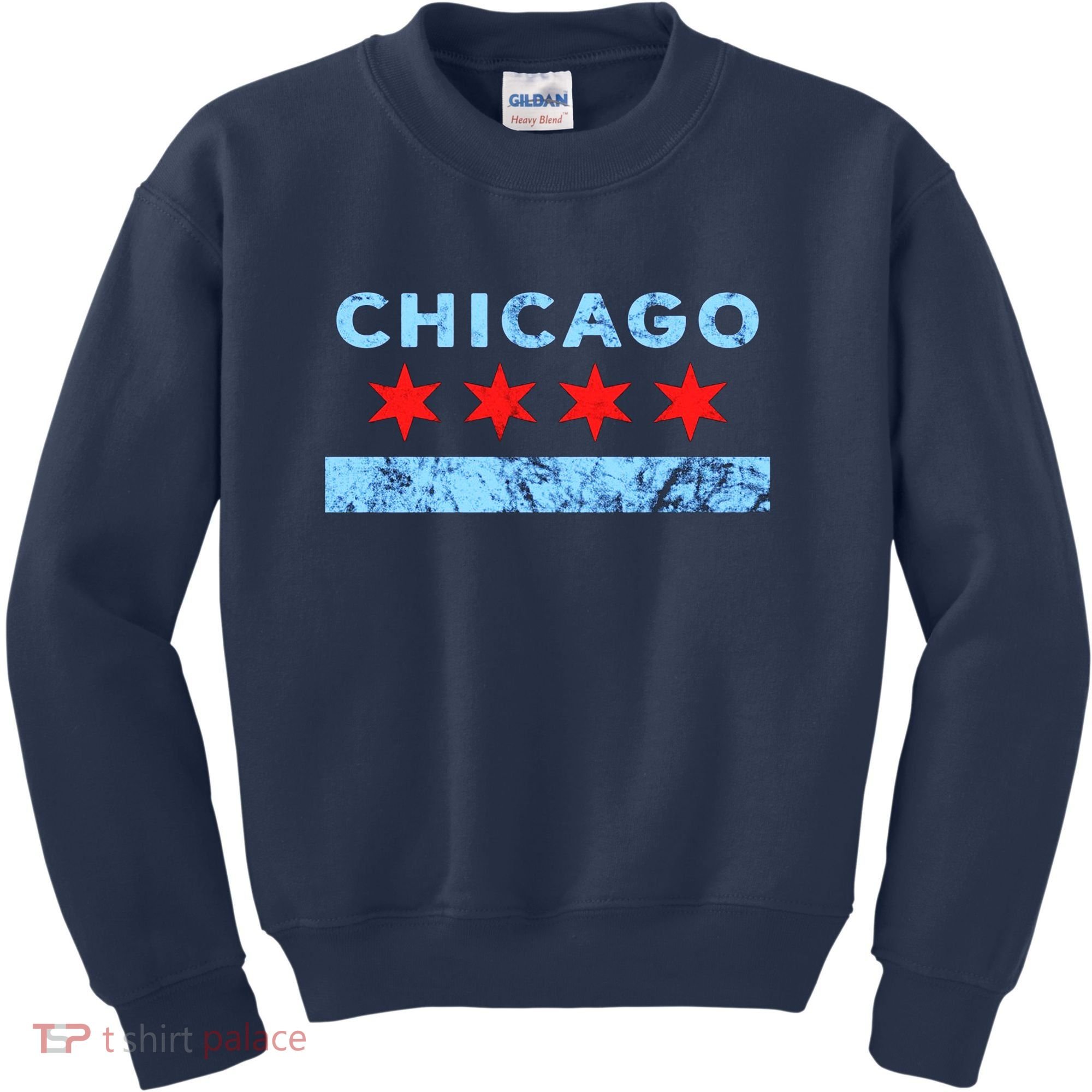 Chicago Gift Chicago Flag Kids Sweatshirt
