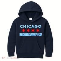 Chicago Gift Chicago Flag Kids Hoodie thumb 0