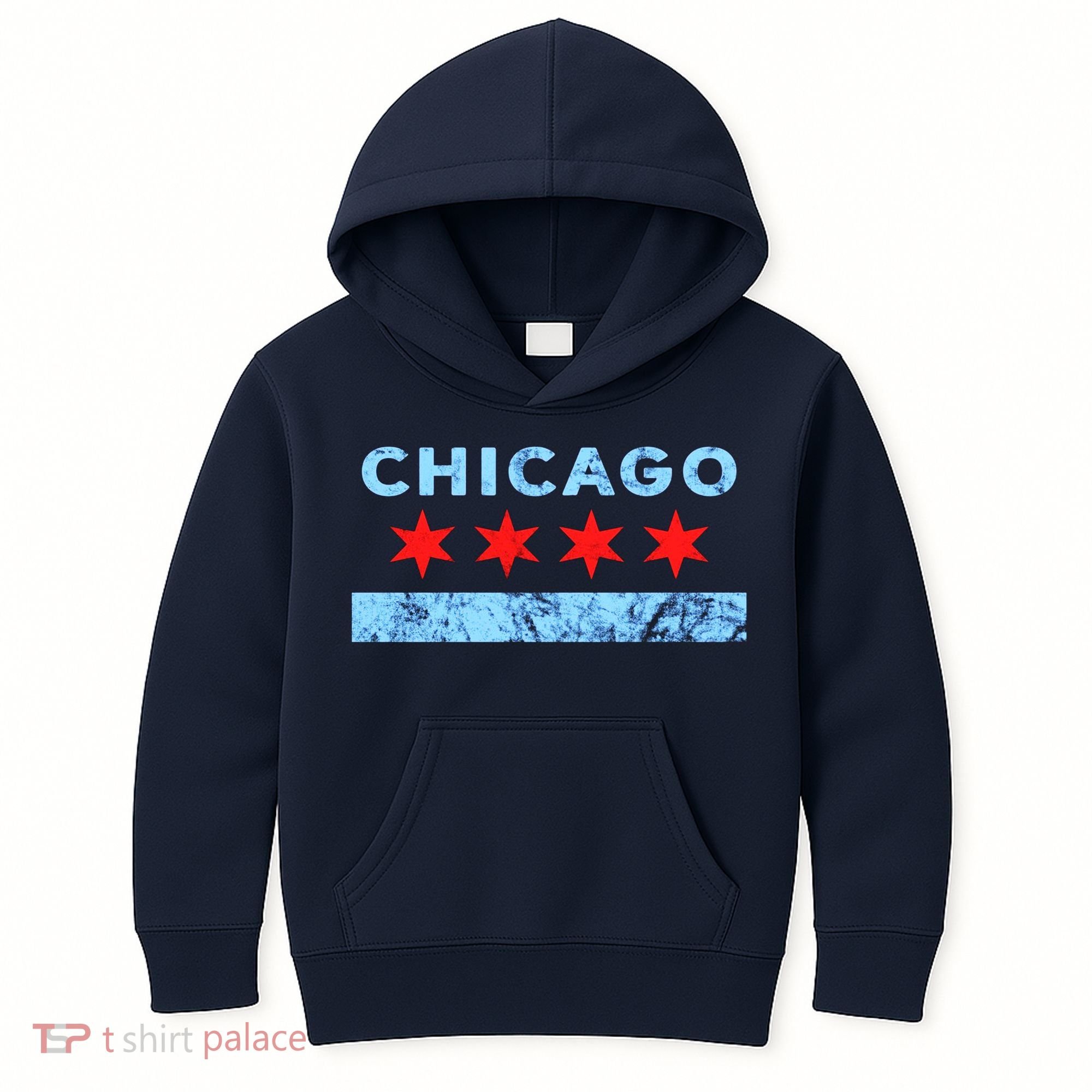 Chicago Gift Chicago Flag Kids Hoodie