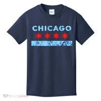 Chicago Gift Chicago Flag Kids T-Shirt thumb 0
