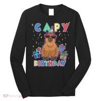 Capybara Gifts, Capy Birthday, Happy Birthday Capybara Long Sleeve Shirt thumb 0