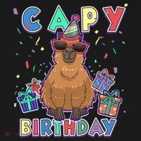 Capybara Gifts, Capy Birthday, Happy Birthday Capybara Women's Hoodie thumb 2