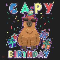 Capybara Gifts, Capy Birthday, Happy Birthday Capybara Hat thumb 2